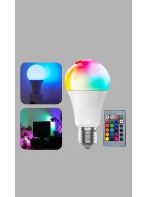 Astraltech A Kalite 2025 RGB LED Ampul Uzaktan Kumandalı 16 Renkli Lamba