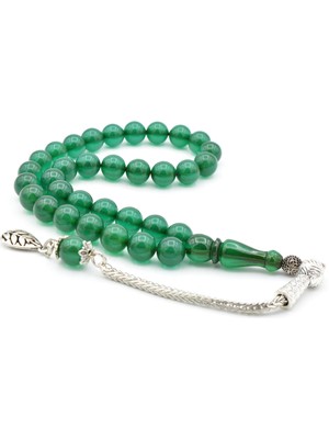 Murty99 Tilki Kuyruğu Kamçılı Küre Kesim Turkuaz Sıkma Kehribar Tesbih