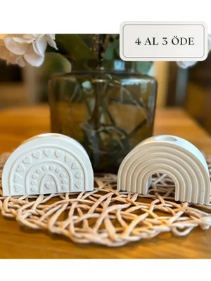 2'li Minimal Bohem Tarz Iskandinav Şamdan Seti – Hediyelik Modern Dekoratif Şamdan Mumluk