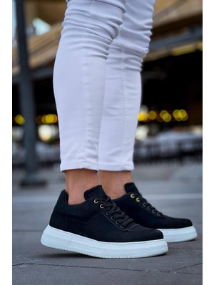 Zapatos KB-X20 Erkek Günlük Bağcıklı Süet Spor Sneaker Ayakkabı Sbt - Siyah
