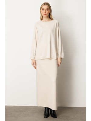 Mutlu Ertan Kadın Uzun Triko Etek Taş 20233
