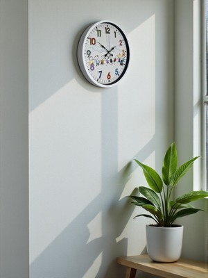 ForWhat Büro Ev Ofis Duvarı Için 36CM Hediyelik Çocuk Odası Saati