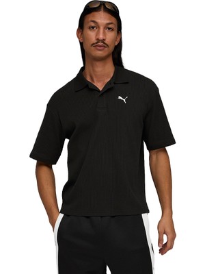 Puma Essential Boxy Erkek Siyah Günlük Stil Polo Yaka T-Shirt 63436201