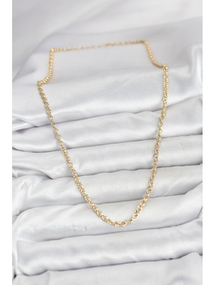 ForWhat Zarif Boyunlar Için Golden Pirinç Yapım Halkalı Kadın Kolye