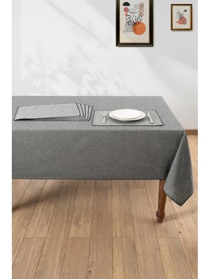 Denizli Concept Vera Masa Örtüsü + 6'lı Amerikan Servis Seti Siyah