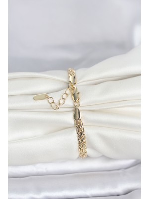 ForWhat Zarif Bilekler Için 60CM Golden Pirinç Sarmal Zincir Kadın Bileklik