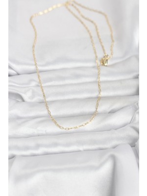 ForWhat Zarif Boyunlar Için 60CM Golden Pirinç Zincirli Kadın Kolye