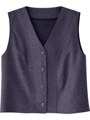 Retrobird Tasarım Yelek Kadın Yaban Mersini Renkli