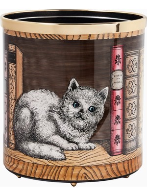 Fornasetti Gatto Con Libri Italyan Tasarımı Dekoratif Kutu