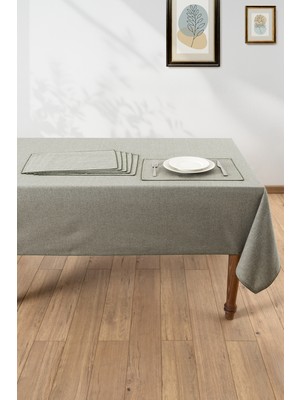 Denizli Concept Vera Masa Örtüsü + 6'lı Amerikan Servis Seti Yeşil