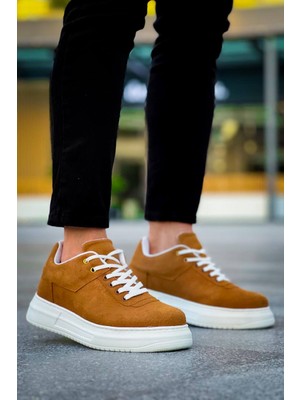 Zapatos KB-X20 Erkek Günlük Bağcıklı Süet Spor Sneaker Ayakkabı Sbt - Taba