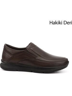Gönderi(r) Erkek Koyu Kahve  Hakiki Deri Comfort Ayakkabı