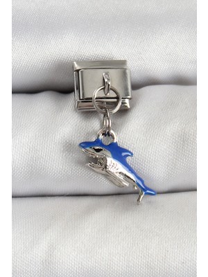 Vice Avm 316L Çelik Sallantılı Köpekbalığı Model Gümüş Renk Nomination Charm - TJ-BC1463 TG-V 9398