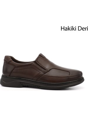 GÖNDERİ Erkek Kahve Antik  Kemik Çıkıntısına Özel Hakiki Deri Ayakkabı