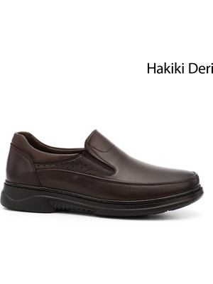 Gönderi(r) Erkek Kahve  Hakiki Deri Comfort Ayakkabı