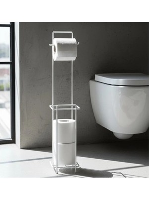 ForWhat Büro Ev Ofis Hijyeni Için Beyaz Yedek Hazneli Tuvalet Kağıt Standı