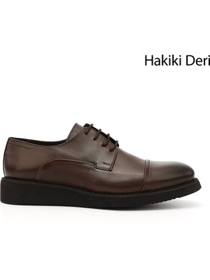 Gönderi(r) Erkek Kahve Antik Bağcıklı Hakiki Deri Klasik Ayakkabı