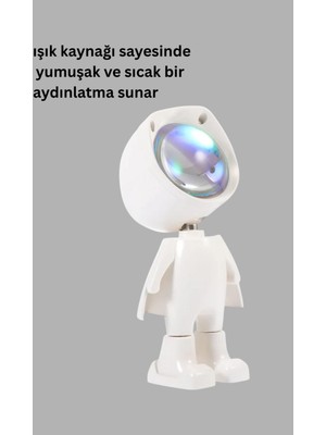 Astraltech Dekoratif Gün Batımı Işığı – Astronot Figürlü