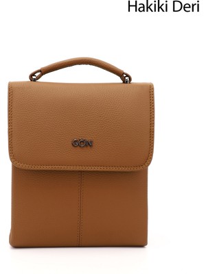 Gönderi(r) Kadın Taba  Uzun Askılı Hakiki Deri El ve Omuz Çantası