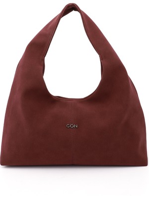 Gönderi® Kadın Bordo Süet El ve Omuz Çantası