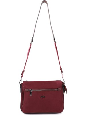 Gönderi(r) Kadın Bordo Süet Uzun Askılı Omuz Çantası