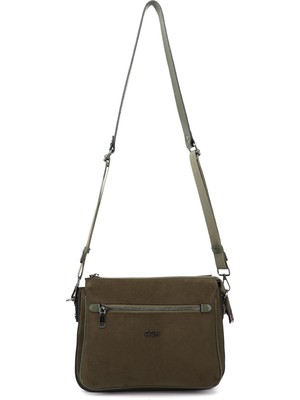 Gönderi(r) Kadın Haki Süet Uzun Askılı Omuz Çantası