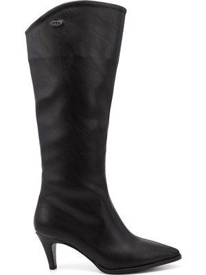 Gönderi(r) Kadın Siyah  Sivri Burun İnce Topuklu Çizme