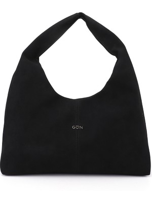 Gönderi(r) Kadın Siyah Süet El ve Omuz Çantası