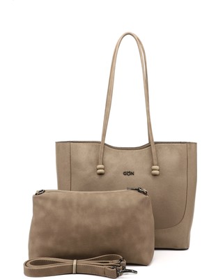 Gönderi(r) Kadın Vizon Süet Yavrulu Omuz Çantası