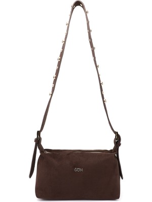 Gönderi(r) Kadın Kahve Süet Uzun Askılı Omuz Çantası