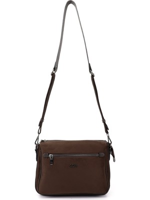 Gönderi® Kadın Kahve Süet Uzun Askılı Omuz Çantası