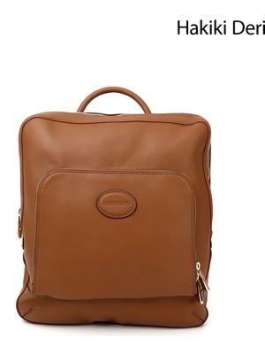 GÖNDERİ Kadın Taba  Hakiki Deri El Ve Sırt Çantası