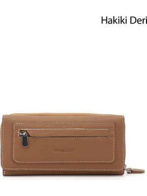 GÖNDERİ Kadın Taba  Yatay Hakiki Deri Cüzdan