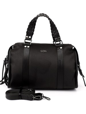 Gönderi(r) Kadın Siyah Süete Siyah El Ve Omuz Çantası