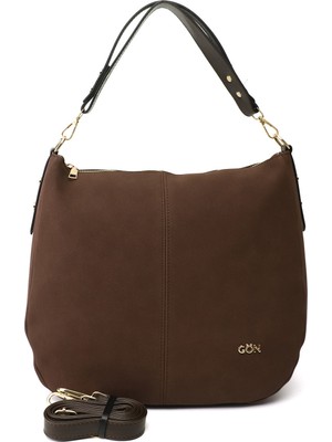 Gönderi(r) Kadın Kahve Süet El Ve Omuz Çantası