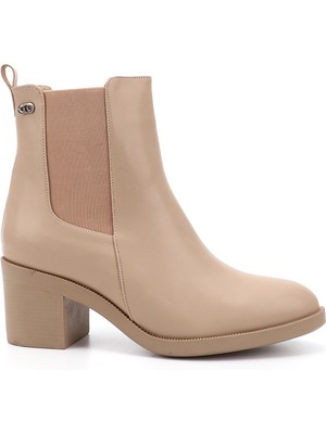 GÖNDERİ Kadın Nude  Kalın Topuklu Chelsea Bot