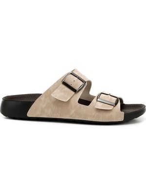 Gönderi(r) Erkek Bej Tokalı Terlik