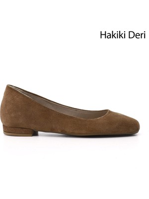 GÖNDERİ Kadın Taba  Hakiki Deri Babet