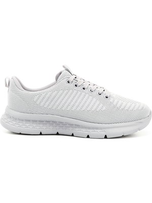 GÖNDERİ Kadın Buz  Triko Bağcıklı Comfort Dolgu Taban Sneaker