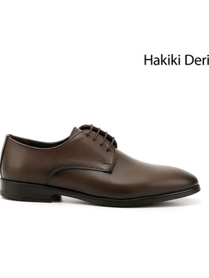 Gönderi(r) Erkek Kahverengi Bağcıklı Hakiki Deri Klasik Ayakkabı