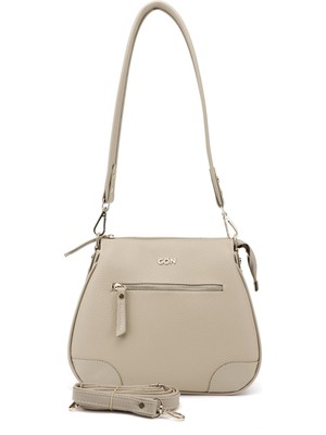 Gönderi® Kadın Açık Vizon Uzun Askılı Omuz Çantası