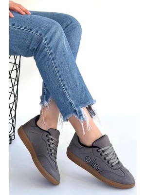 Shoegar Lendo Gri Süet Bağcıklı Spor Ayakkabı