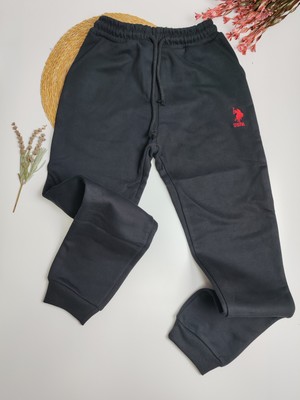 Moda Rüyası Baskılı Erkek Çocuk Uspa  Eşofman Altı Siyah