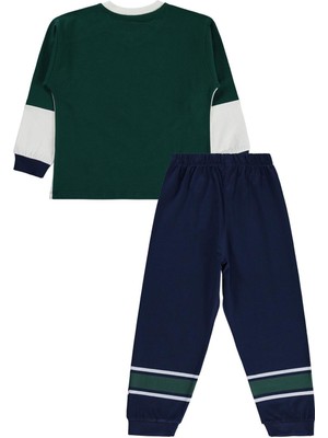 Civil Boys Baseball Baskılı 10-13 Yaş Pijama Takımı - Yeşil