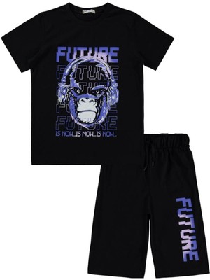 Civil Boys Future Baskılı 10-13 Yaş Pijama Takımı - Siyah