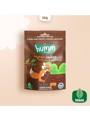 SHC4200 Organik Keçiboynuzlu ve Fındıklı Vegan Kurabiye 55 gr