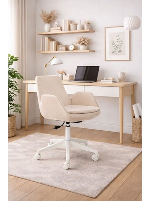 Markaelz Pescado Beyaz Ayaklı Çalışma Sandalyesi