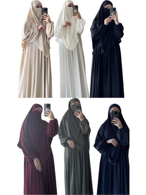 Atelier Cheval Ayrobin Sufle Ferace Takımı, Umre Hac, Kadın Ferace, Tesettür Elbise Takım, Aerobin Elbise Takım