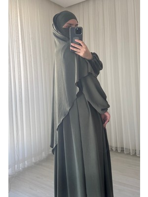 Atelier Cheval Ayrobin Sufle Ferace Takımı, Umre Hac, Kadın Ferace, Tesettür Elbise Takım, Aerobin Elbise Takım