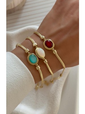 Vip Çelik Turkuaz Mavi-Yeşil Italyan Zincir Bileklik